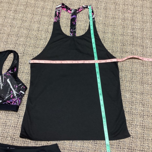 Moon Shine Muddy Girl Camo Black Pink Purple Sports Bra Shorts Tank Top * S/M - Picture 5 of 16